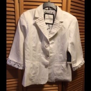 Sherry Taylor White Linen Jacket